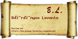 Bárányos Levente névjegykártya