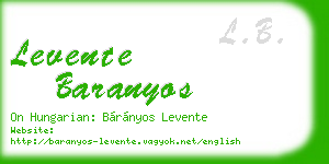 levente baranyos business card