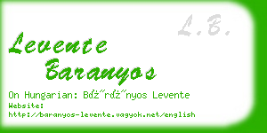 levente baranyos business card